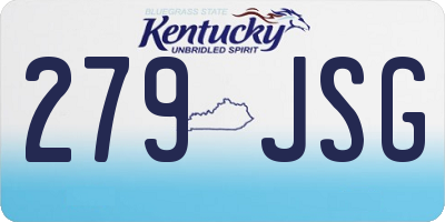 KY license plate 279JSG