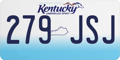 KY license plate 279JSJ