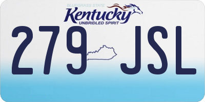 KY license plate 279JSL