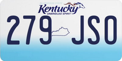 KY license plate 279JSO