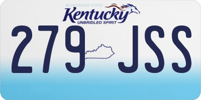 KY license plate 279JSS
