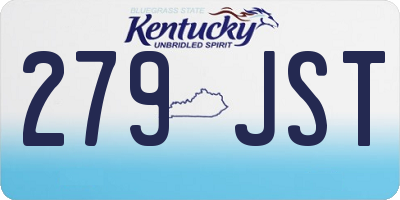 KY license plate 279JST