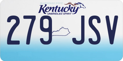 KY license plate 279JSV