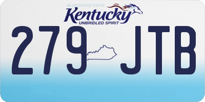 KY license plate 279JTB