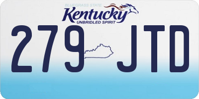 KY license plate 279JTD