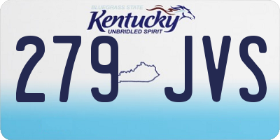 KY license plate 279JVS