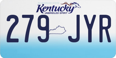 KY license plate 279JYR