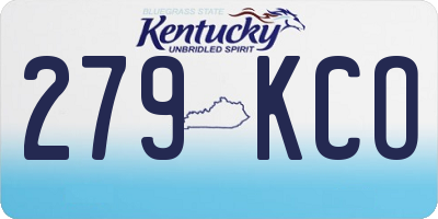KY license plate 279KCO