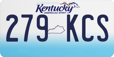 KY license plate 279KCS