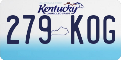 KY license plate 279KOG