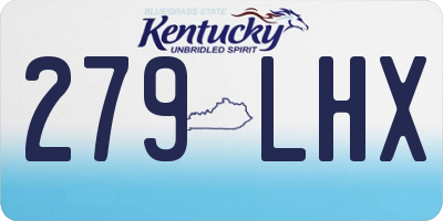 KY license plate 279LHX