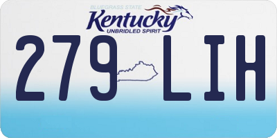 KY license plate 279LIH