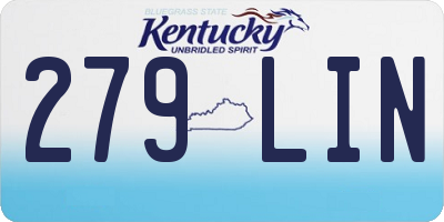 KY license plate 279LIN
