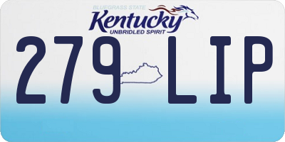 KY license plate 279LIP