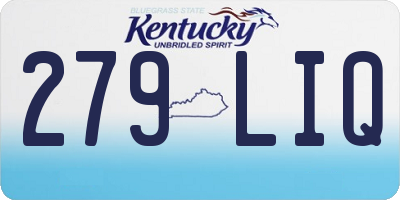 KY license plate 279LIQ
