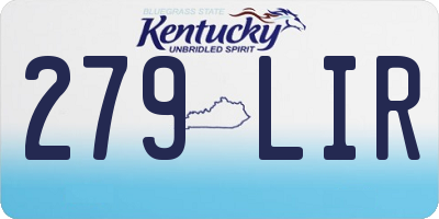 KY license plate 279LIR