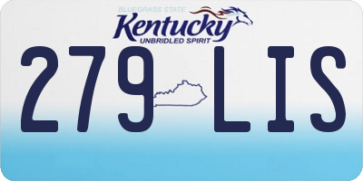 KY license plate 279LIS