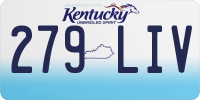 KY license plate 279LIV