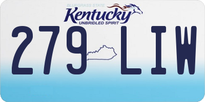 KY license plate 279LIW