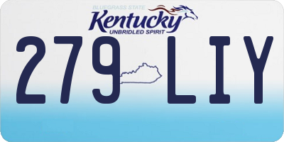 KY license plate 279LIY