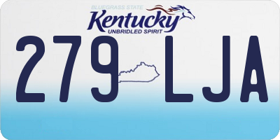 KY license plate 279LJA