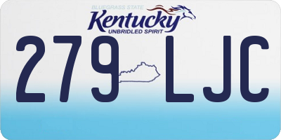 KY license plate 279LJC