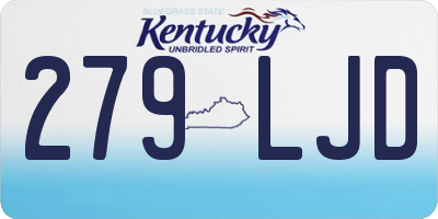 KY license plate 279LJD