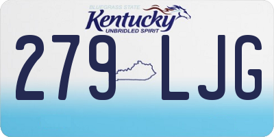 KY license plate 279LJG
