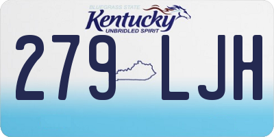KY license plate 279LJH