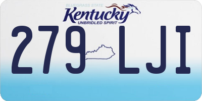 KY license plate 279LJI