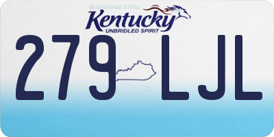 KY license plate 279LJL