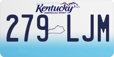 KY license plate 279LJM