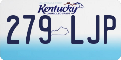 KY license plate 279LJP