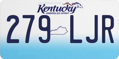 KY license plate 279LJR