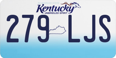 KY license plate 279LJS