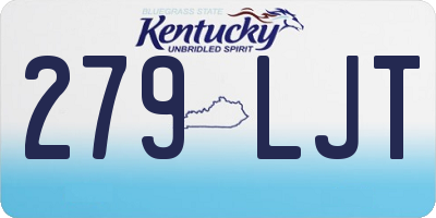 KY license plate 279LJT