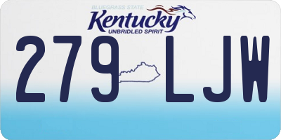 KY license plate 279LJW