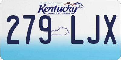 KY license plate 279LJX