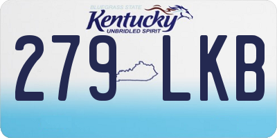 KY license plate 279LKB