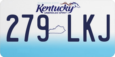 KY license plate 279LKJ