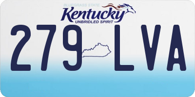 KY license plate 279LVA