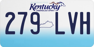 KY license plate 279LVH
