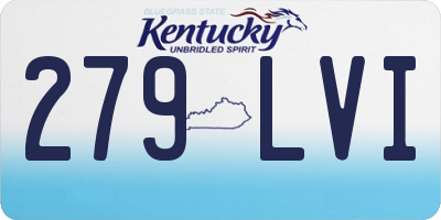 KY license plate 279LVI
