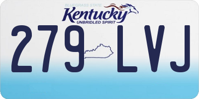 KY license plate 279LVJ