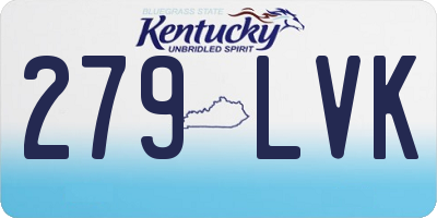 KY license plate 279LVK