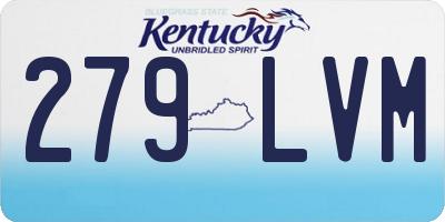 KY license plate 279LVM