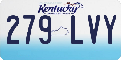 KY license plate 279LVY