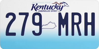 KY license plate 279MRH