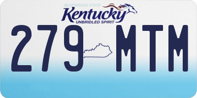 KY license plate 279MTM