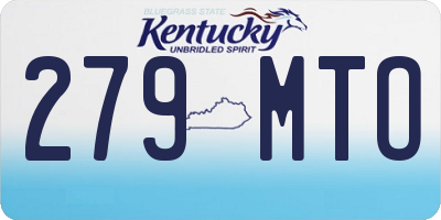 KY license plate 279MTO